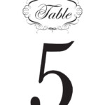 Free Fancy Printable Table Numbers Printable Table Numbers Table