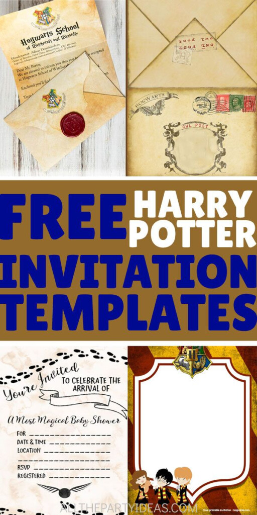 Free Harry Potter Birthday Party Invitations Invites Templates 