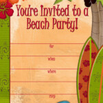 Free Invites For A Summer Beach Party Beach Party Invitations Free