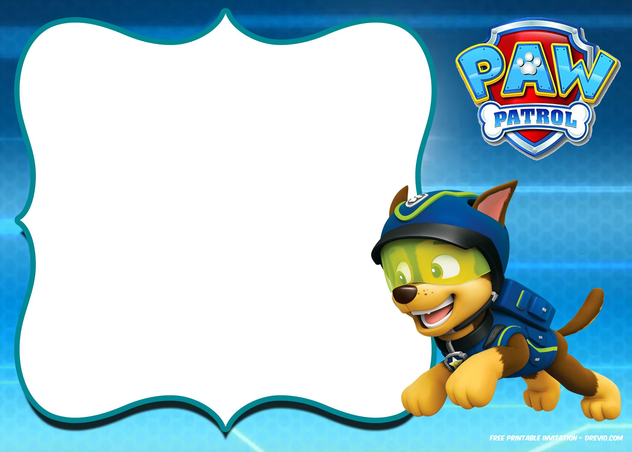 FREE Paw Patrol Birthday Invitation Templates For Teen Download 