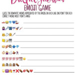 Free Printable Bridal Shower Emoji Game Bridal Shower Games Free