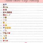 Free Printable Bridal Shower Emoji Pictionary Quiz