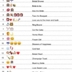 Free Printable Emoji Pictionary Bridal Shower Game Answer Key Bridal