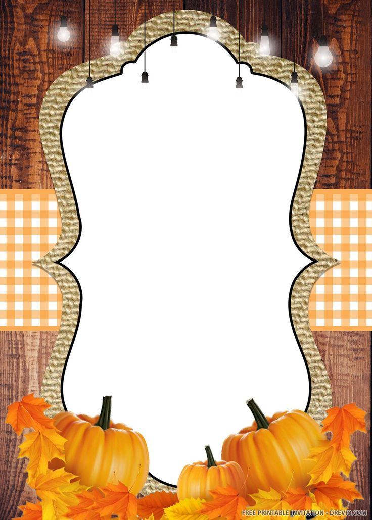  FREE PRINTABLE Fall Harvest Festival For Birthday Invitation Template 