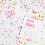 Free Printable Neon Chevron Hen Party Bachelorette Party Invites