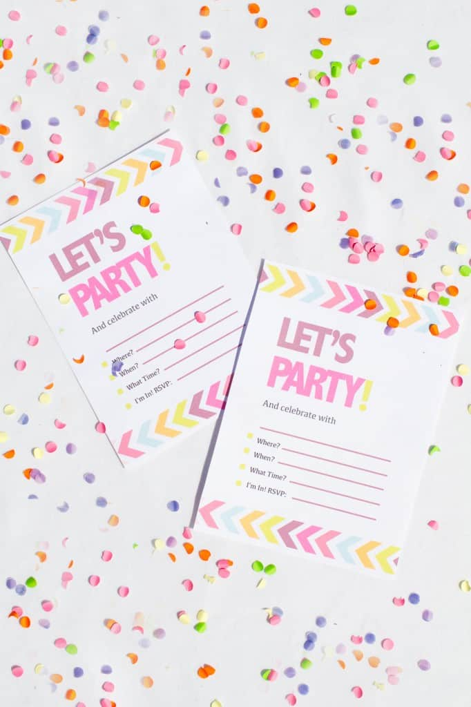 Free Printable Neon Chevron Hen Party Bachelorette Party Invites 