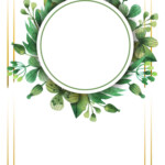 FREE PRINTABLE Round Greenery Wedding Invitation Templates DREVIO