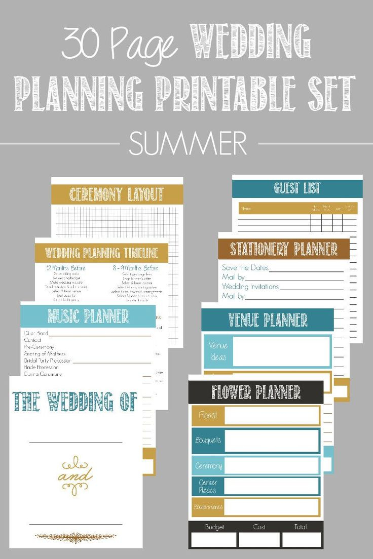 Free Printable Wedding Binder Templates 30 Page Wedding Planning 