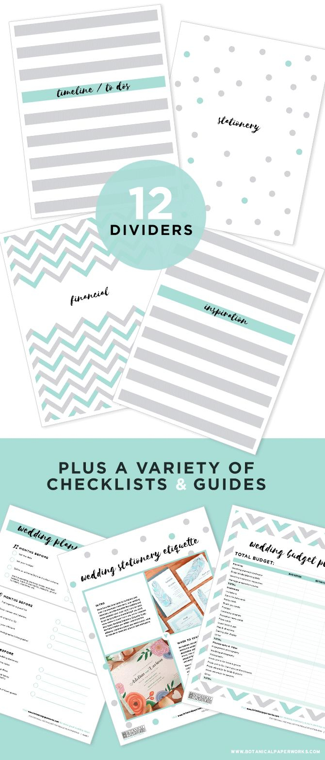 free Printables Wedding Planning Binder Download With NEW Bonus Pages