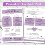 Fun Infographic Wedding Program Template Infographic Event Etsy