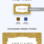 Golden Membership Card Design Template Illustrator Word Apple Pages