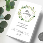 Greenery Wedding Program Template TRY BEFORE You BUY Wedding Ceremony