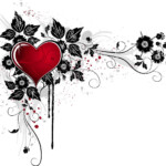 Grunge Heart With Floral Background Vector Free Download