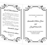 Half Fold Wedding Program Templates Free Free Software And Shareware