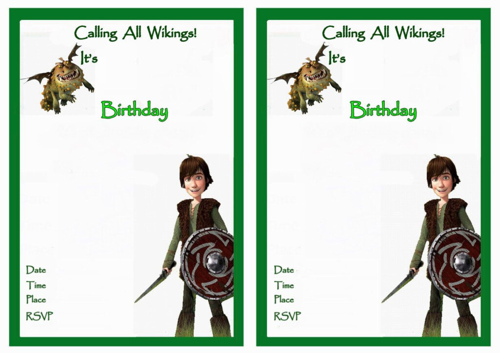 How To Train Your Dragon Birthday Invitations Birthday Printable 