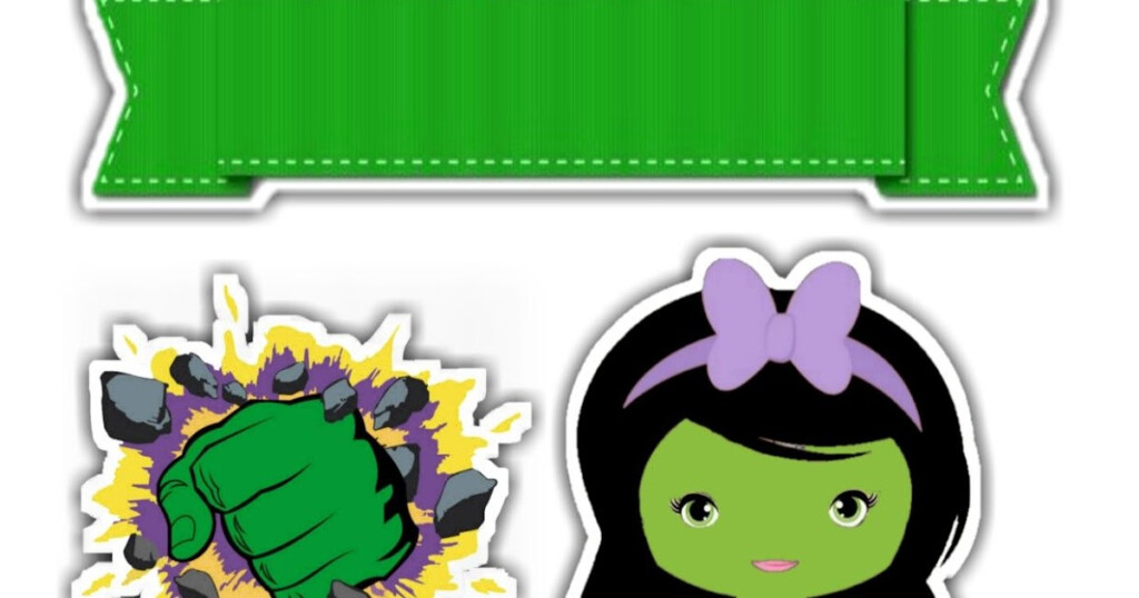 Hulk Girl Free Printable Cake Toppers Oh My Fiesta For Geeks