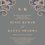 Indian Floral Wedding Invitation Template Greetings Island