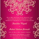 Indian Wedding Card Template Awesome Free Indian Wedding Invitation
