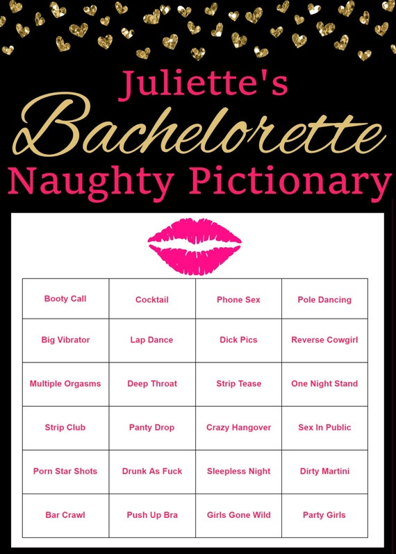 Items Similar To Personalized Bachelorette Party Games Dirty 