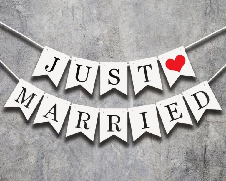 JUST MARRIED Banner MR PARTY