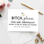 Maid Of Honor Proposal Card Will You Be My Maid Of Honor Card Funny