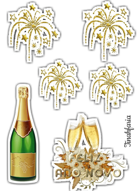 New Year Party Free Printable Cake Toppers Oh My Fiesta In English