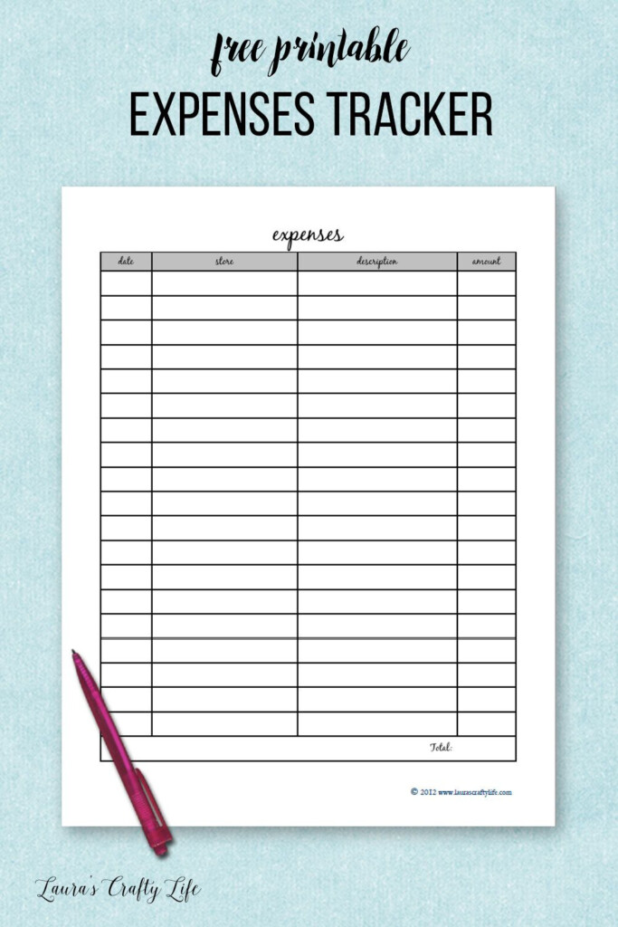 Party Planner Printable Expense Tracker Printable Expense Tracker 