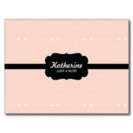 Personalized Stationary Peach With White Arrows Postcard