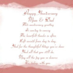 Pin By Sharon Milczewski On Family Anniversary Card For Parents