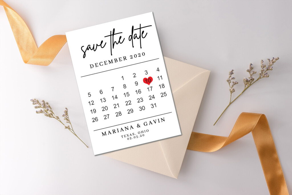 Printable Calendar Save The Date Wedding Save The Date Bobotemp