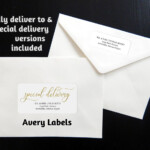 Printable Faux Gold Glitter Address Template Envelope Label Avery 2x4