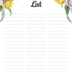 Printable Floral Guest List PDF Download Wedding Guest List Template