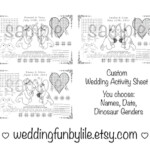 Printable Kids Wedding Activity Page PDF Customized Favor