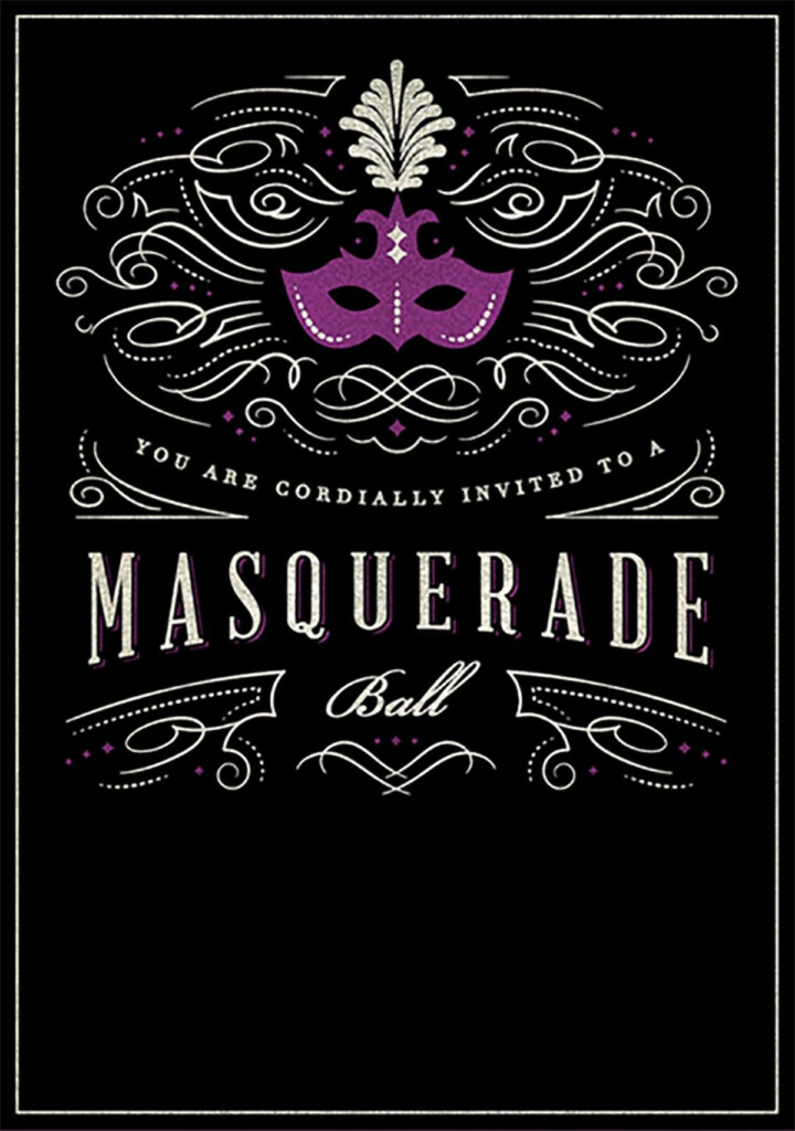 Printable Masquerade Birthday Invitation Template Masquerade 