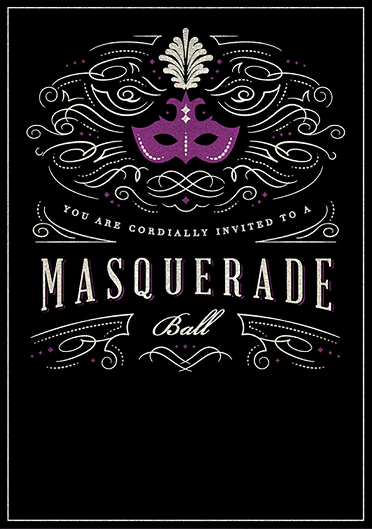 Printable Masquerade Birthday Invitation Template Masquerade 