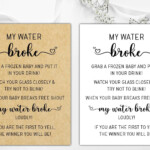 Printable My Water Broke Baby Shower Game Instant Download Bobotemp