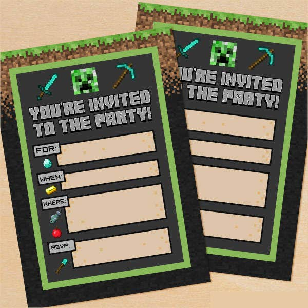 Printable Party Invitations 9 Free PSD Vector AI EPS Format