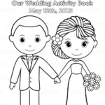 Printable Personalized Wedding Coloring Activity Book Favor Kids 8 5 X