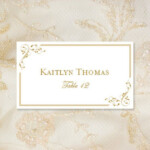 Printable Place Cards Elegance In Gold Editable Word doc Tent Card