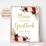 Printable Please Sign Template Please Sign Our Canvas Etsy Sign