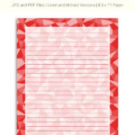 Printable Red Polygonal Stationery Printable Stationery Free