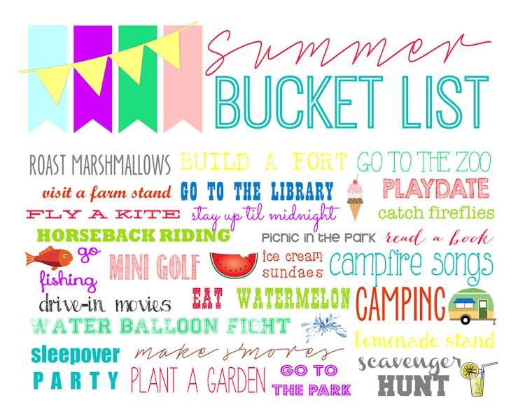 Printable Summer Bucket List The Girl Creative