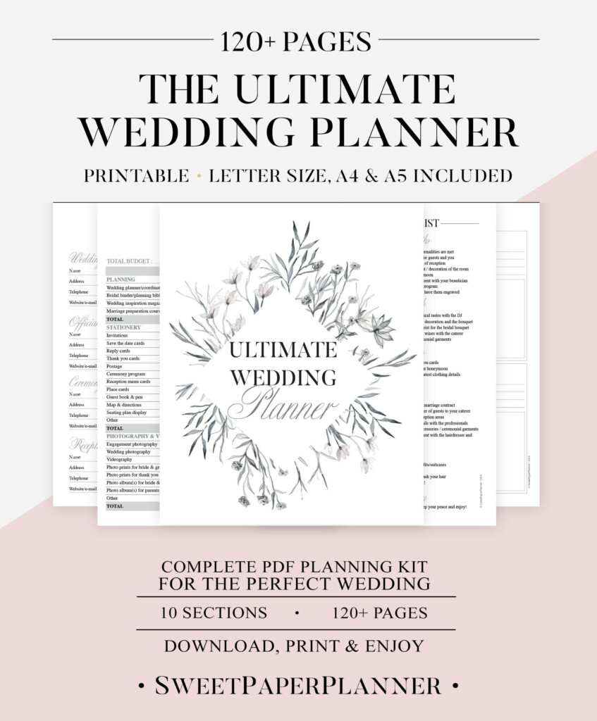 Printable Ultimate Wedding Planner To Easily Plan And Organize Etsy 