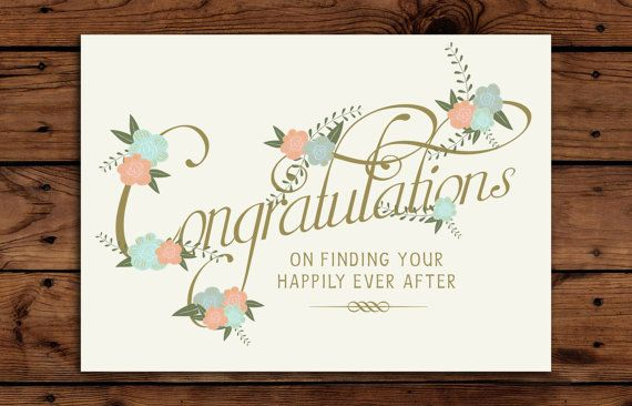 Printable Wedding Card By SomebodyLovedShop On Etsy 3 00 Wedding 