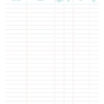 Printable Wedding Guest List With Gift Section PDF Download Guest