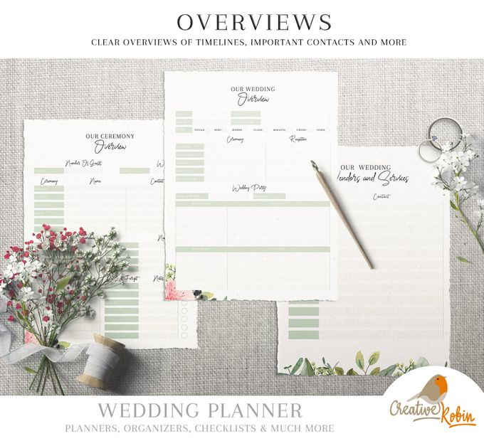 Printable Wedding Planner Wedding Organizer Bridesmaid Planner 