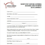 Reception Catering Contract PDF Free Download Wedding Catering