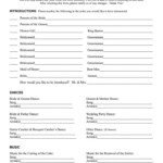 Reception Worksheets For Kids Preschool Wedding Dj Checklist Wedding