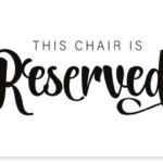 Reserved Chair Sign Reserved Seat Sign Canvas Print By Kelsorian