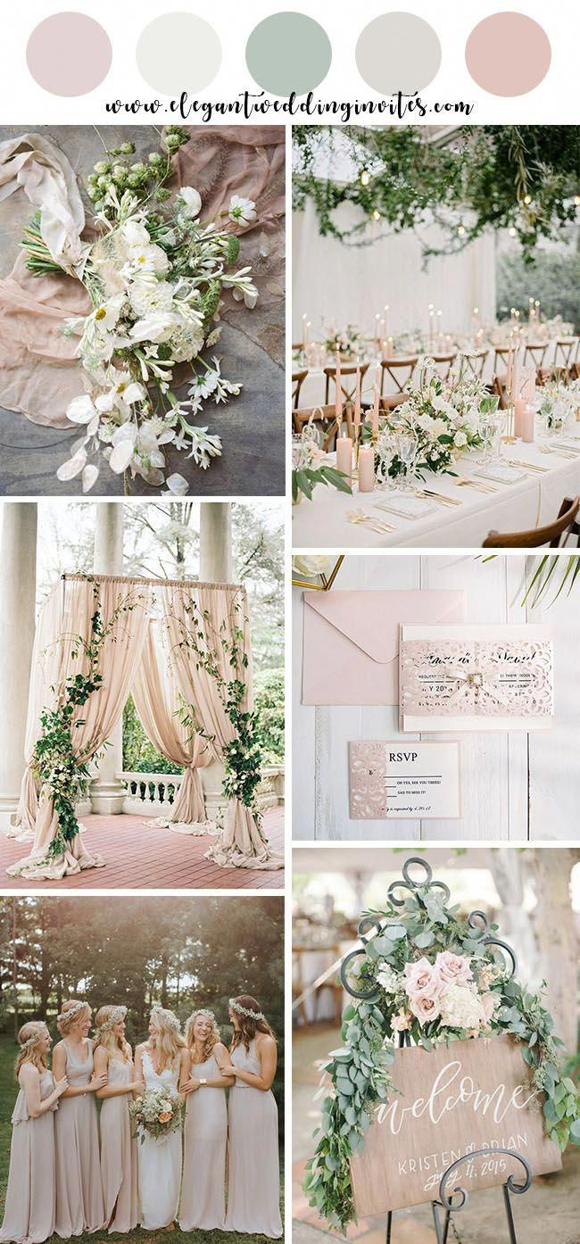 Romantic Blush And Ivory Garden Wedding Color Palettes weddingcolors 